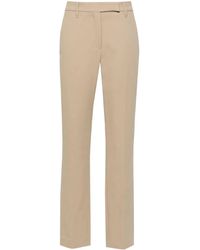 Brunello Cucinelli - Tapered-Hose mit hohem Bund - Lyst