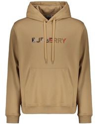 Burberry - Logo-Embroidered Pouch-Pocket Hoodie - Lyst
