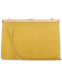 Alberta Ferretti - Suede Chain Clutch - Lyst
