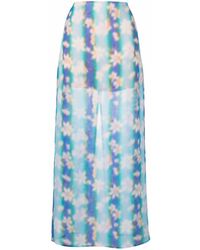 Nina Ricci - Floral-print Straight Maxi Skirt - Lyst