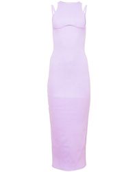 Fleur du Mal - Strappy Ribbed Maxi Dress - Lyst