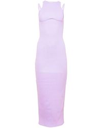 Fleur du Mal - Geripptes Maxikleid Mit Riemen - Lyst