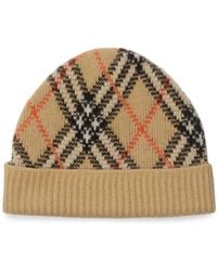 Burberry - Gorro a cuadros - Lyst