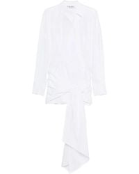 The Attico - Long-Sleeve Knot Mini Dress - Lyst
