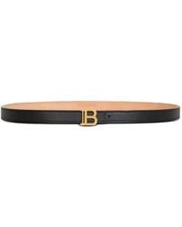 Balmain - Leather B-Buckle Belt - Lyst