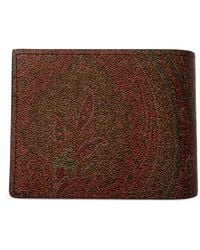 Etro - Paisley Jacquard Canvas Bifold Wallet With Paisley-Print Leather Interior - Lyst