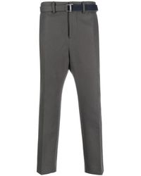 Sacai - Wool Tailored Cropped Trousers - Lyst