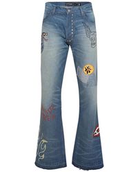 Earthling VIP - Graphic-Patch Button-Fastening Jeans - Lyst