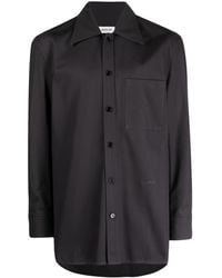 Lanvin - Camisa Con Logo Bordado - Lyst