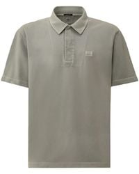 C.P. Company - 24/1 Piquet-Button Short-Sleeve Logo-Patch Cotton Polo Shirt - Lyst