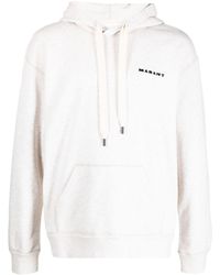 Isabel Marant - Embroidered-logo Drawstring Hoodie - Lyst