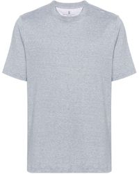 Brunello Cucinelli - Mélange-effect Jersey T-shirt - Lyst