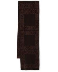 Moschino - Logo-Intarsia Wool Scarf - Lyst
