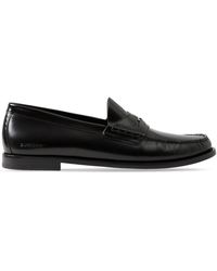 Burberry - Coin-detailing Logo-debossed Leather Penny Loafers - Lyst