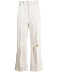 Undercover - Distressed Straight-leg Trousers - Lyst