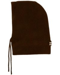 Miu Miu Mohair Beanie in Natural | Lyst