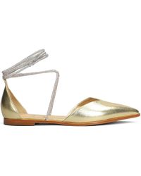 Carrano - Metallic Ballerina Shoes - Lyst