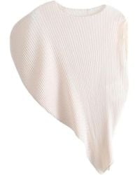 Issey Miyake - Plissé-Effect Asymmetric Top - Lyst