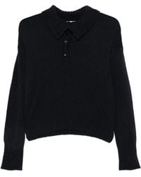 Roberto Collina - Gerippter Pullover Mit Knopfverschluss - Lyst