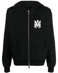 Amiri - Logo-print Zip-up Hoodie - Lyst
