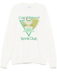 CASABLANCA - Tennis Club Icon Printed Sweatshirt - Lyst