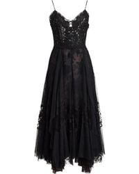 Ralph Lauren - Lace-Embellished Tiered Maxi Dress - Lyst