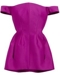 Balenciaga - Off-Shoulder Mini Dress - Lyst