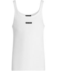 Dolce & Gabbana - Ribbed Logo-Patch Vest - Lyst