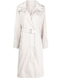 Femme Vêtements Manteaux Imperméables et trench coats Trench coat tamarissiere Synthétique Moncler en coloris Noir 