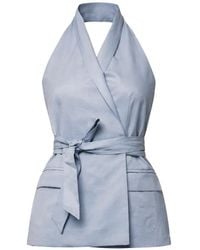 Kaos - Halterneck Belted Vest - Lyst