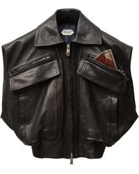 Versace - Weste Aus Leder - Lyst
