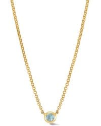 Dower & Hall - 18K Vermeil Aquamarine Necklace - Lyst