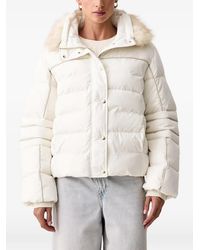 Liu Jo - Quilted Down Jacket With Teddy Collar - Lyst