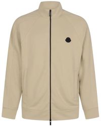 Moncler - Logo-Patch Zip-Up Sweatshirt - Lyst