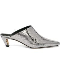 MSGM - Metallic Leather Mules - Lyst