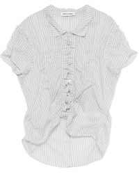 Low Classic - Camicia A Righe Con Ruches - Lyst