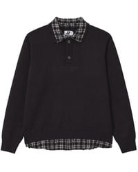 Izzue - Layered-Effect Polo-Collar Sweater - Lyst