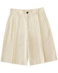 Studio Nicholson - Fowld Pleat Herringbone Shorts - Lyst