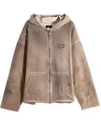 THUG CLUB - Camo-Panelled Zip-Up Hoodie - Lyst
