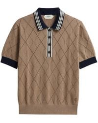 Pringle of Scotland - Argyle-Patterned Polo Top - Lyst