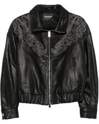 Dondup - Embellished Leather Jacket - Lyst