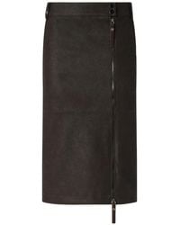 Pinko - Jupe Mi-Longue Zippée - Lyst