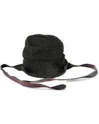 Ziggy Chen - Hybrid Chevron-Pattern Strap-Detail Hat - Lyst