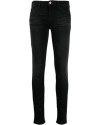 Emporio Armani - Embroidered-Logo Jeans - Lyst