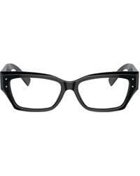 Dolce & Gabbana - Logo-Engraved Rectangle-Frame Glasses - Lyst