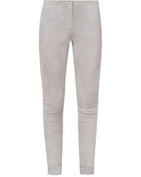 Fabiana Filippi - Slim Tapered Leather Trousers - Lyst