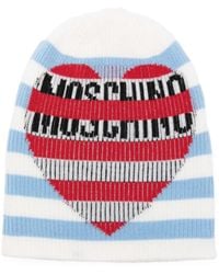 Moschino - Striped Heart Beanie - Lyst