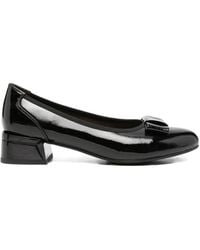 Linda Baumann - Bow-Detail Patent-Leather Pumps - Lyst
