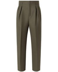ZEGNA - Pleated-Waistband Wool Trousers - Lyst