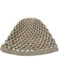 Peserico - Crochet-Knit Beaded Beanie Hat - Lyst